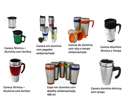 canecas térmicas + manancial comércio de brindes