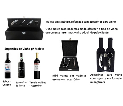 KIT VINHO – ACESSÓRIOS + manancial comércio de brindes